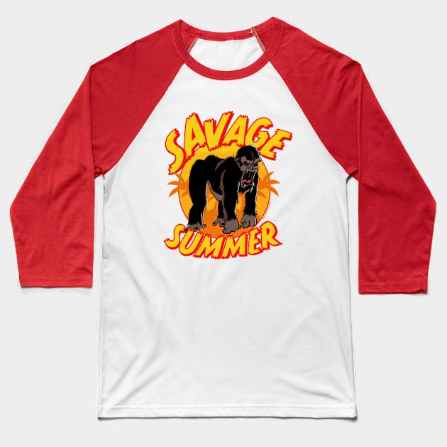 Savage Summer Baseball T-Shirt by Daily Detour